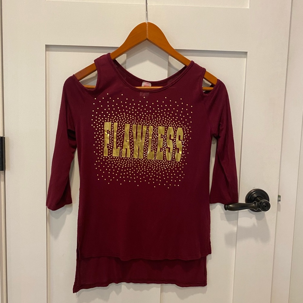 Pink Tottie “Flawless” Maroon Top